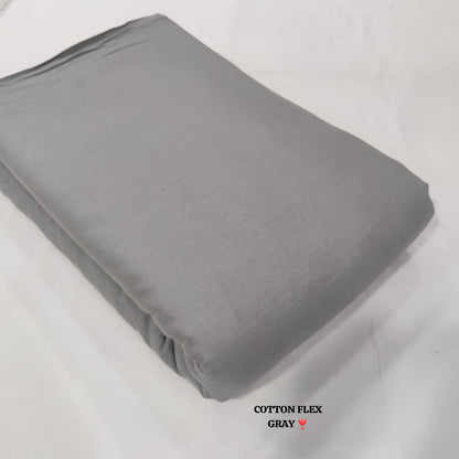 Pure cotton plain flex fabric wholesale in grey, procian dyed, 160 GSM, manufacturer supply by Fabtexs