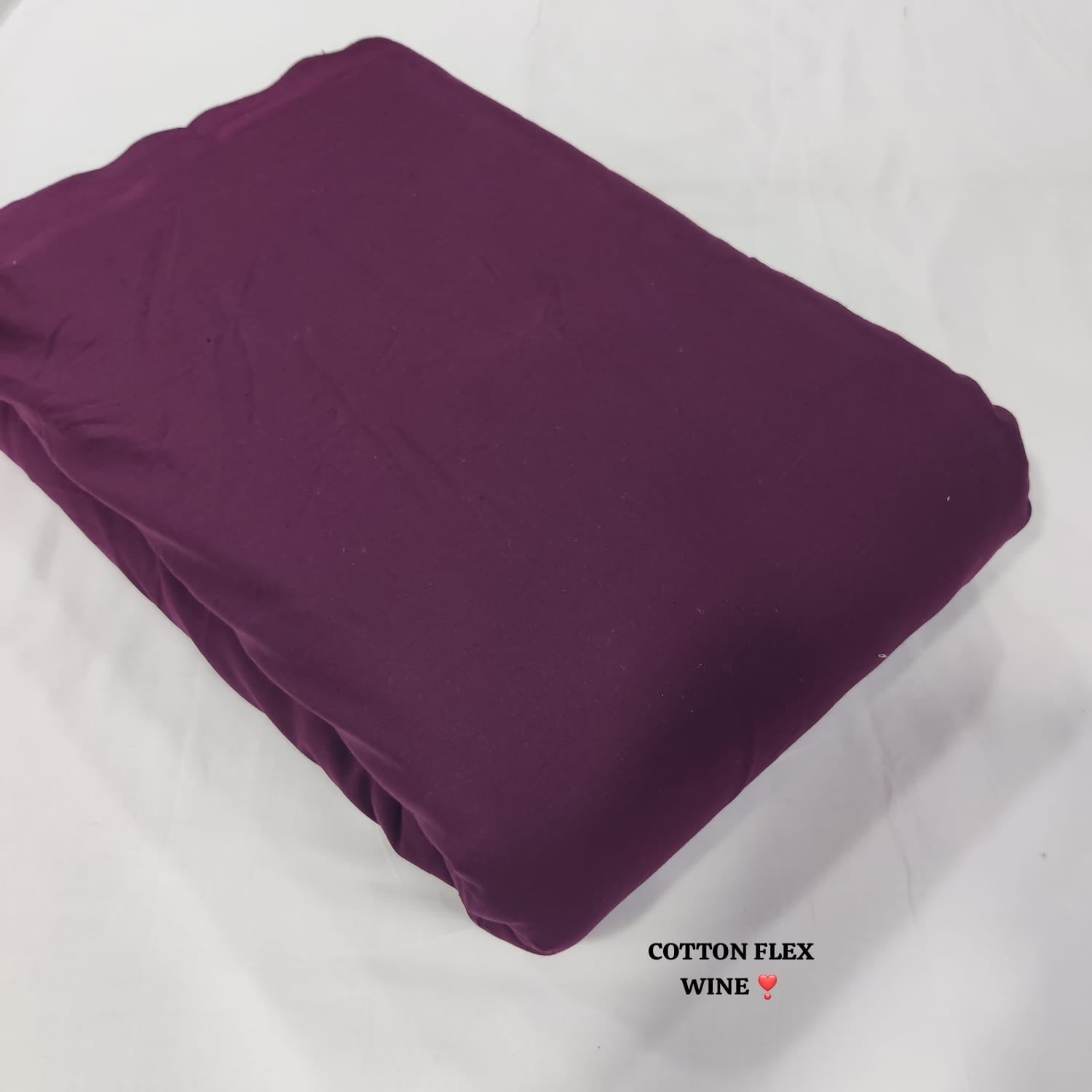 Pure cotton plain flex fabric wholesale in wine color, procian dyed, 160 GSM, B2B fabric by Fabtexs