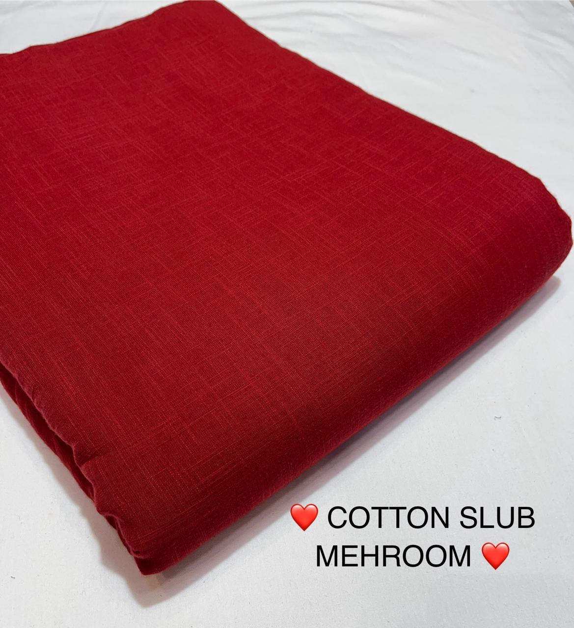 Maroon cotton slub fabric wholesale, richly dyed pure cotton for designers and manufacturers