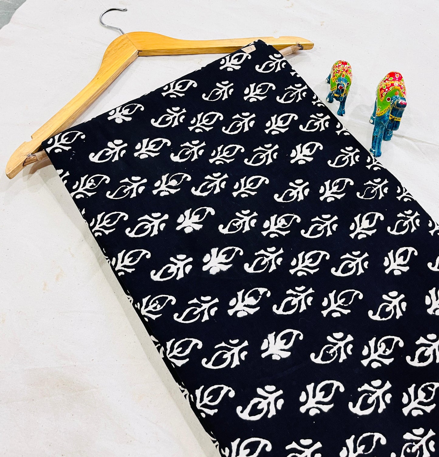 Dabu Fabric Wholesale Pure Cotton Hand Block Printed| Artisan Made MOQ-1 Thaan by Fabtexs