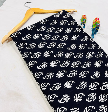 Dabu Fabric Wholesale Pure Cotton Hand Block Printed| Artisan Made MOQ-1 Thaan by Fabtexs