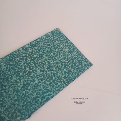 Classic blue jaal Dabu handblock printed cotton fabric wholesale