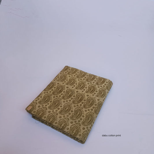 Mustard paisley jaal Dabu handblock printed cotton fabric wholesale