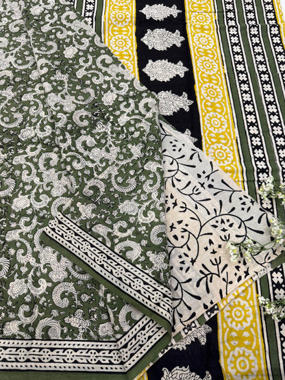 Green Jaal Cotton Saree – Lightweight Designer Wholesale Saree for Boutiques & Stores