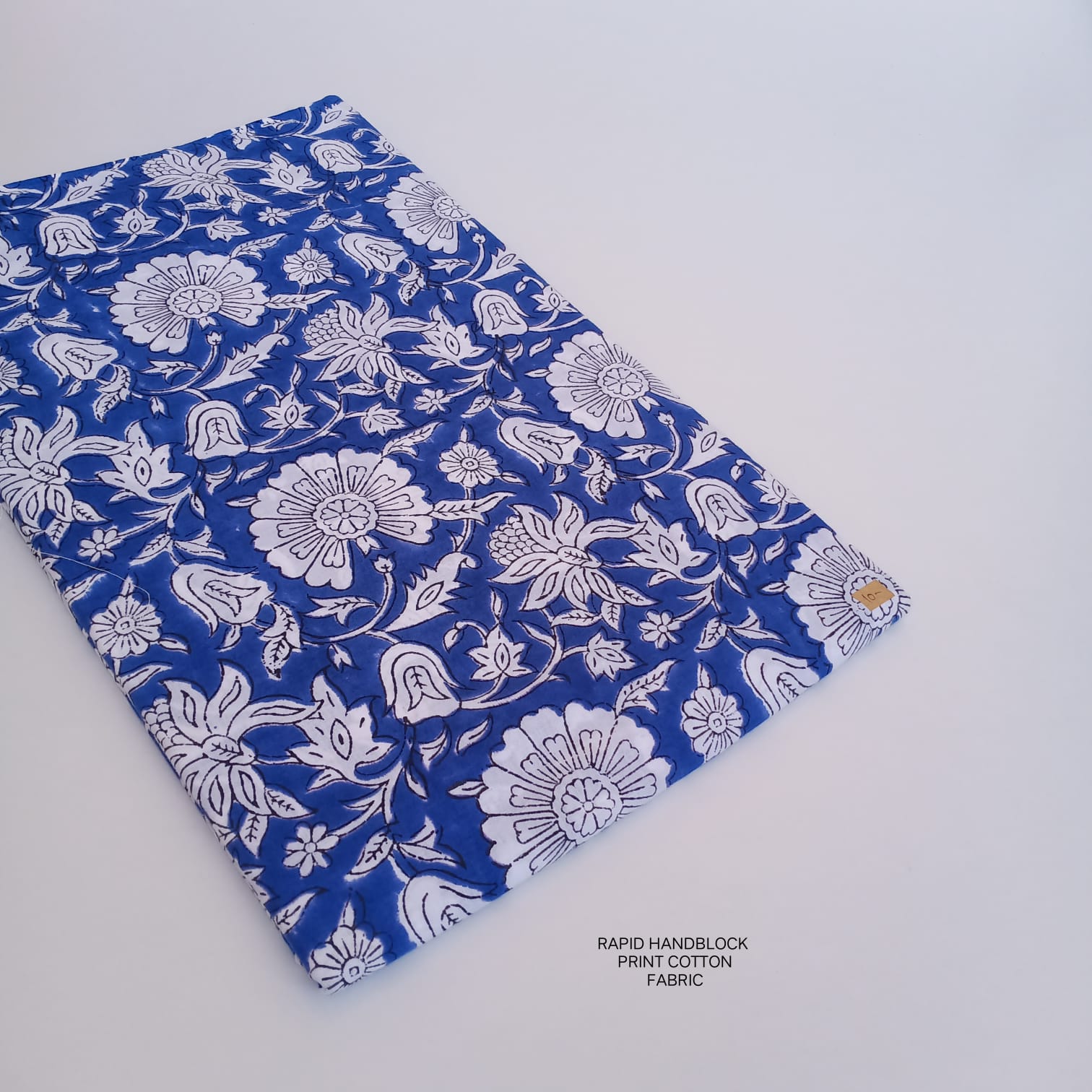 Sanganeri handblock printed cotton fabric – navy blue jaal design | Jaipur Sanganeri fabric wholesale supplier