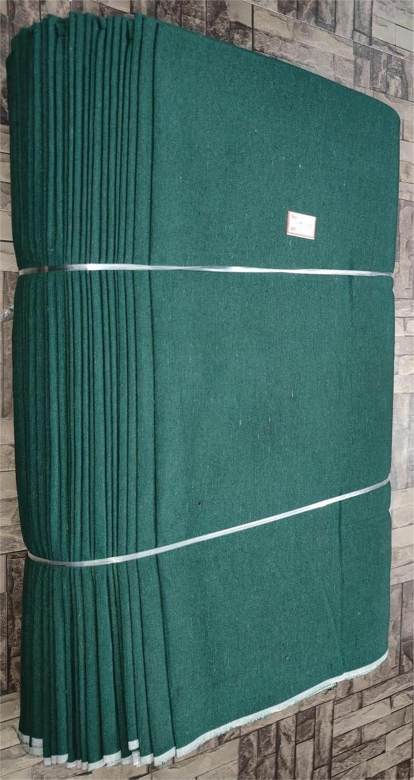 Green plain khadi fabric in pure cotton, machine-woven for bulk fabric buyers