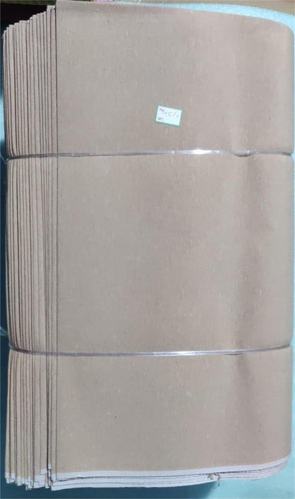 Light beige plain khadi fabric in pure cotton, machine-woven for wholesale sourcing