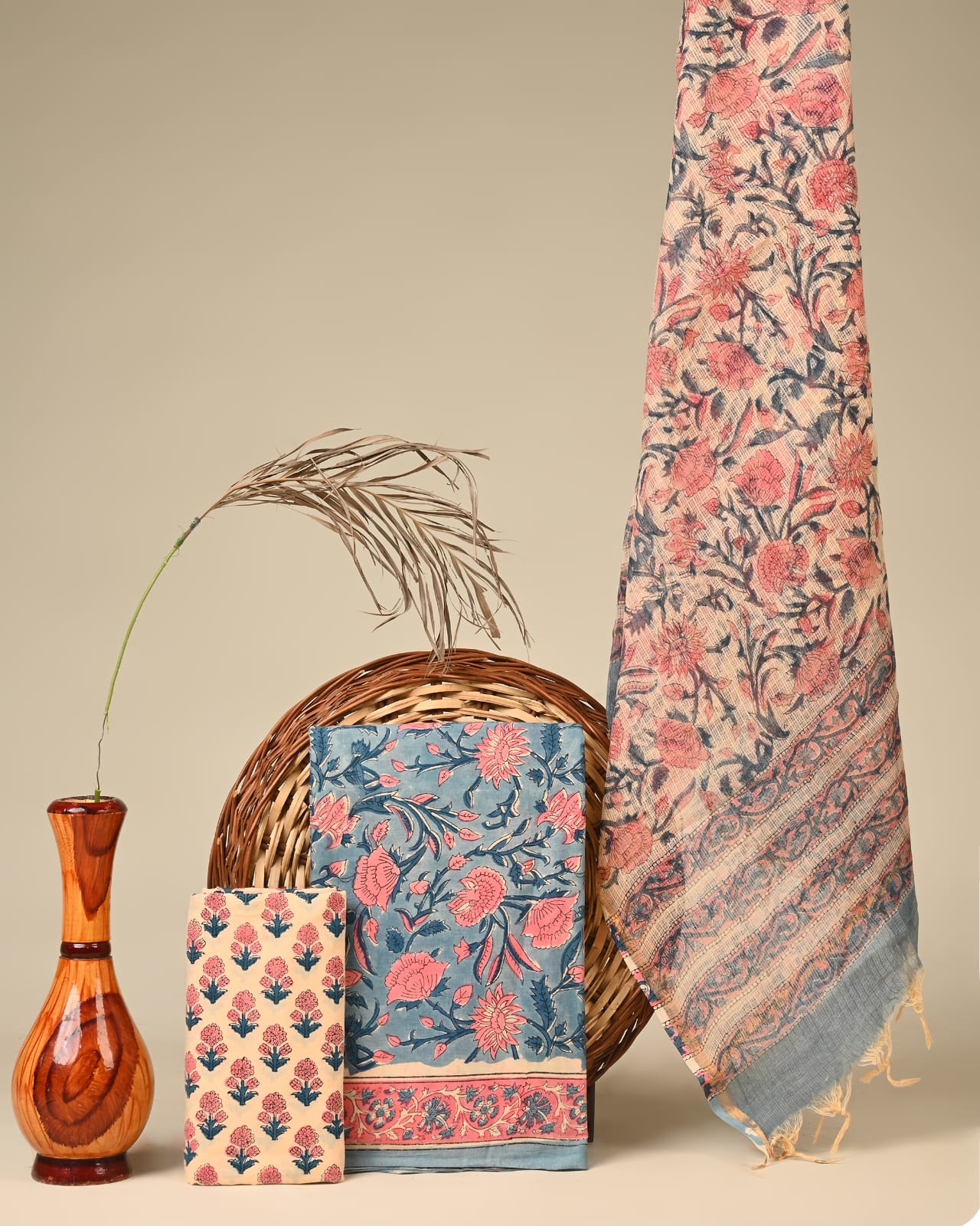 Kota Doria Dress Material Wholesale – Handcrafted Cotton Suit Set