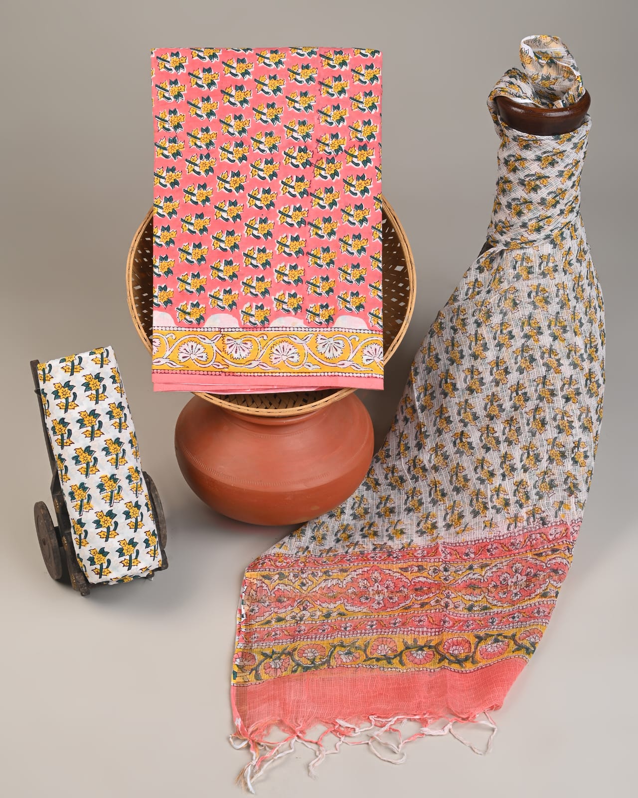 Kota Doria Dress Material Wholesale – Cotton Suit with Kota Doria Dupatta