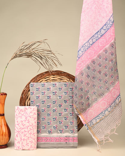 Kota Doria Dress Material Wholesale – Cotton Suit with Kota Doria Dupatta