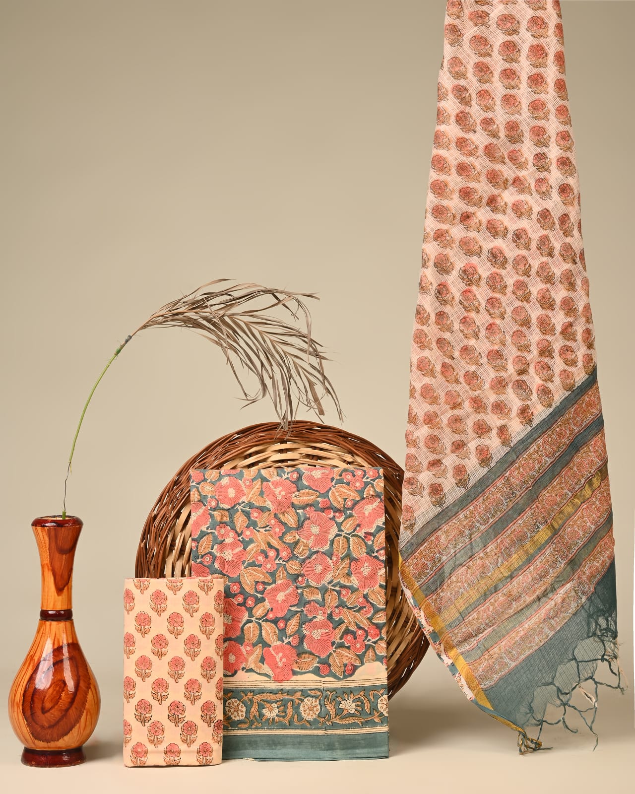 Kota Doria Dress Material Wholesale – Handcrafted Cotton Suit Set