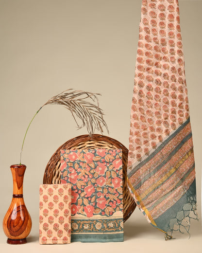 Kota Doria Dress Material Wholesale – Handcrafted Cotton Suit Set