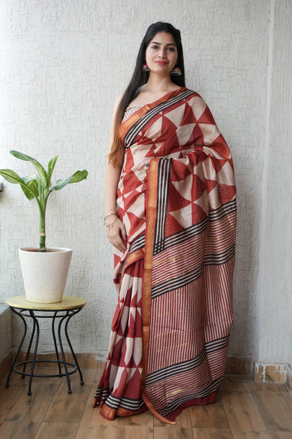 Maheshwari silk saree wholesale, hand block printed yellow indigo, pure silk saree by Fabtexs