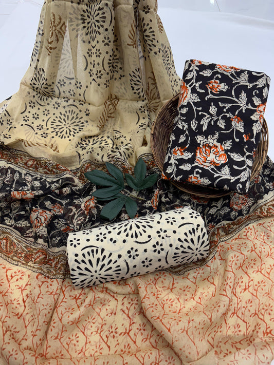 DRESS MATERIAL WITH CHIFFON DUPATTA