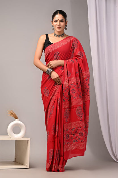 Cotton Mul Mul Saree (MOQ any 6pcs assorted designs)