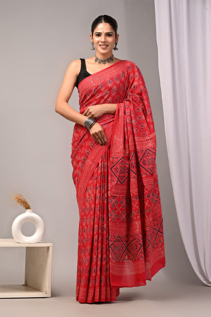 Cotton Mul Mul Saree (MOQ any 6pcs assorted designs)