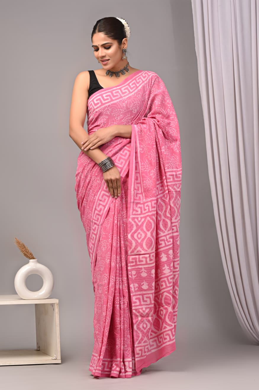 Cotton Mul Mul Saree (MOQ any 6pcs assorted designs)