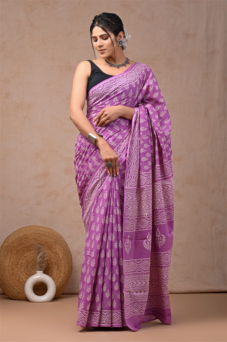 Cotton Mul Mul Saree (MOQ any 6pcs assorted designs)