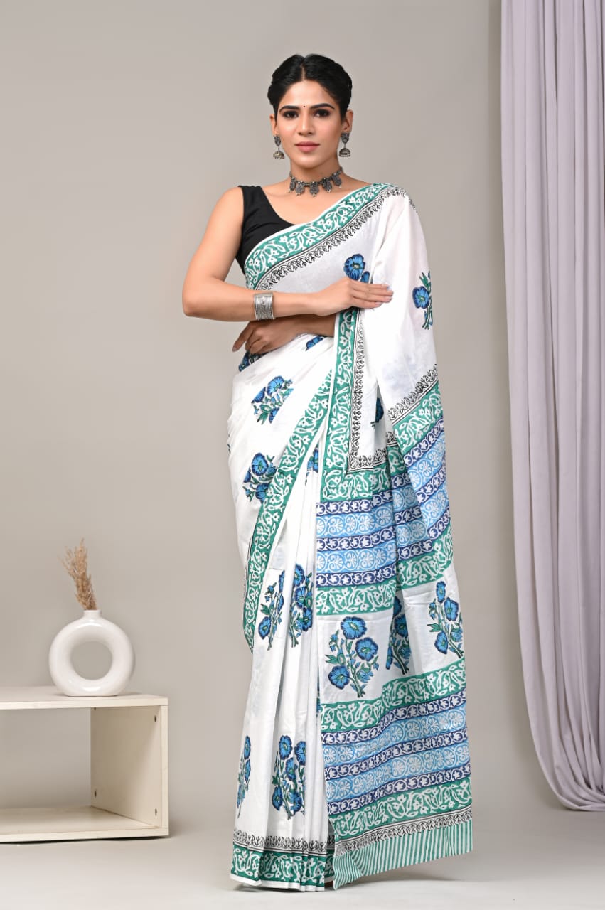 Cotton Mul Mul Saree (MOQ any 6pcs assorted designs)