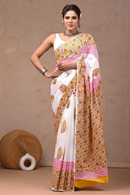 Cotton Mul Mul Saree (MOQ any 6pcs assorted designs)