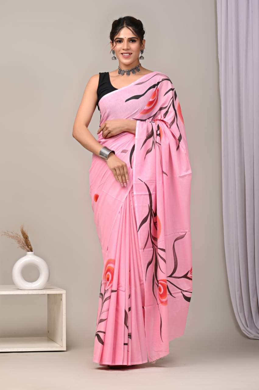 Cotton Mul Mul Saree (MOQ any 6pcs assorted designs)