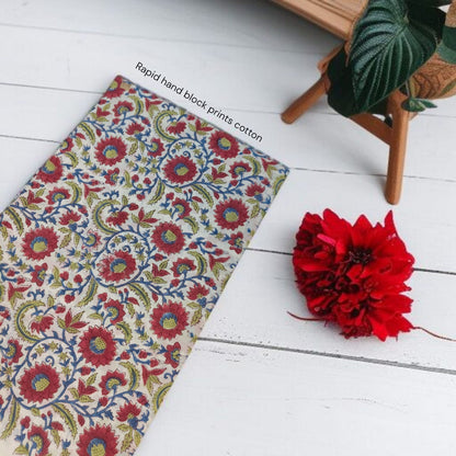 Sanganer Handblock Print fabric (MOQ 1 Thaan)