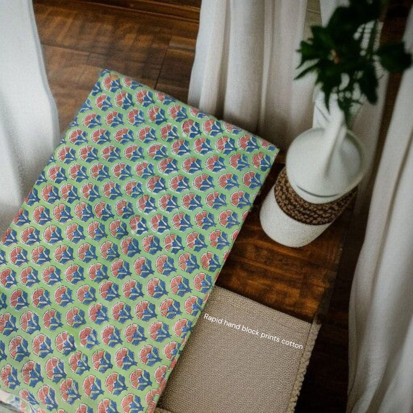 Sanganer Handblock Print fabric (MOQ 1 Thaan)