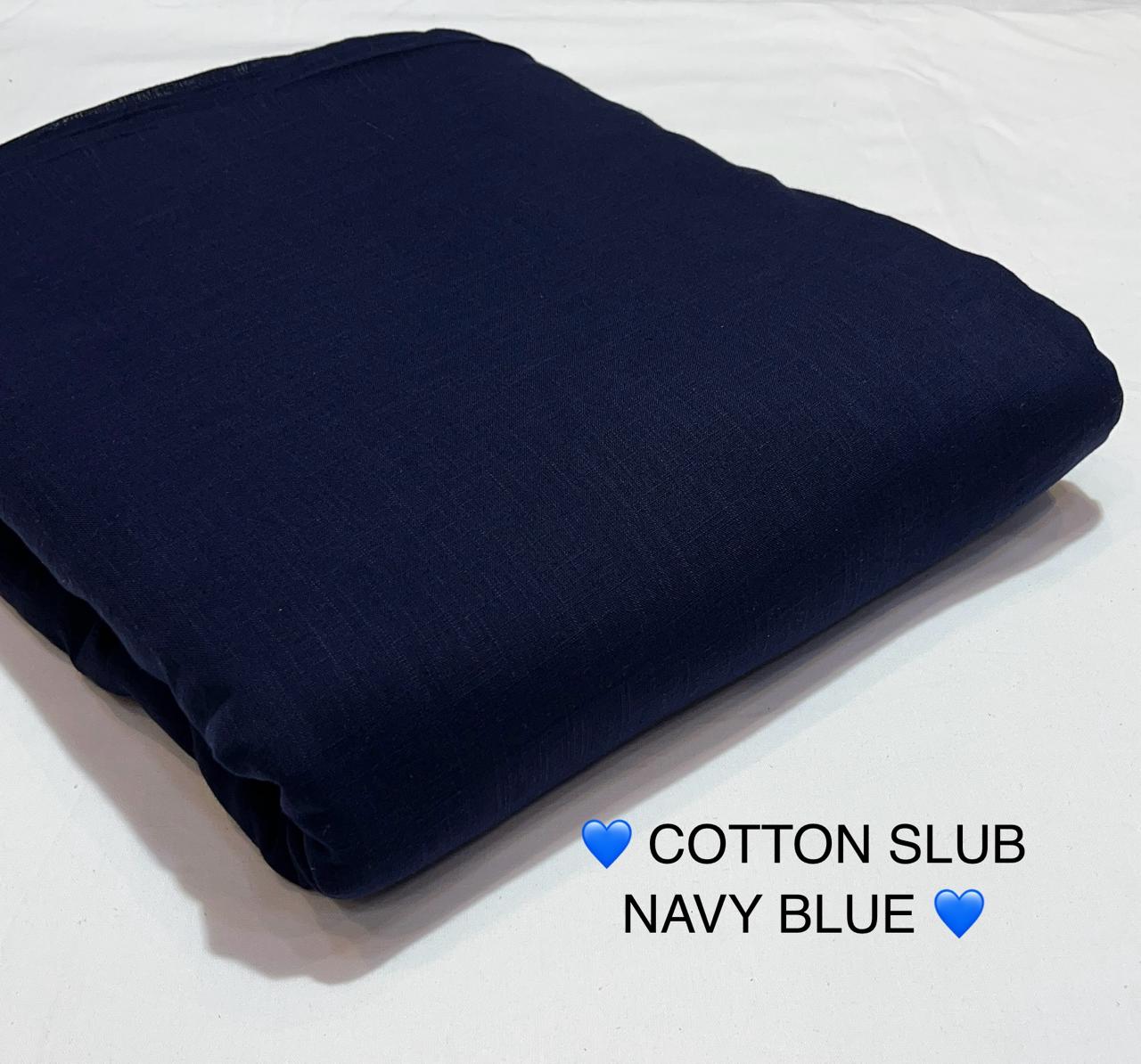 Pure Cotton Plain Slub