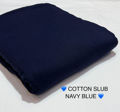 Pure Cotton Plain Slub