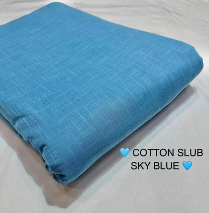 Pure Cotton Plain Slub