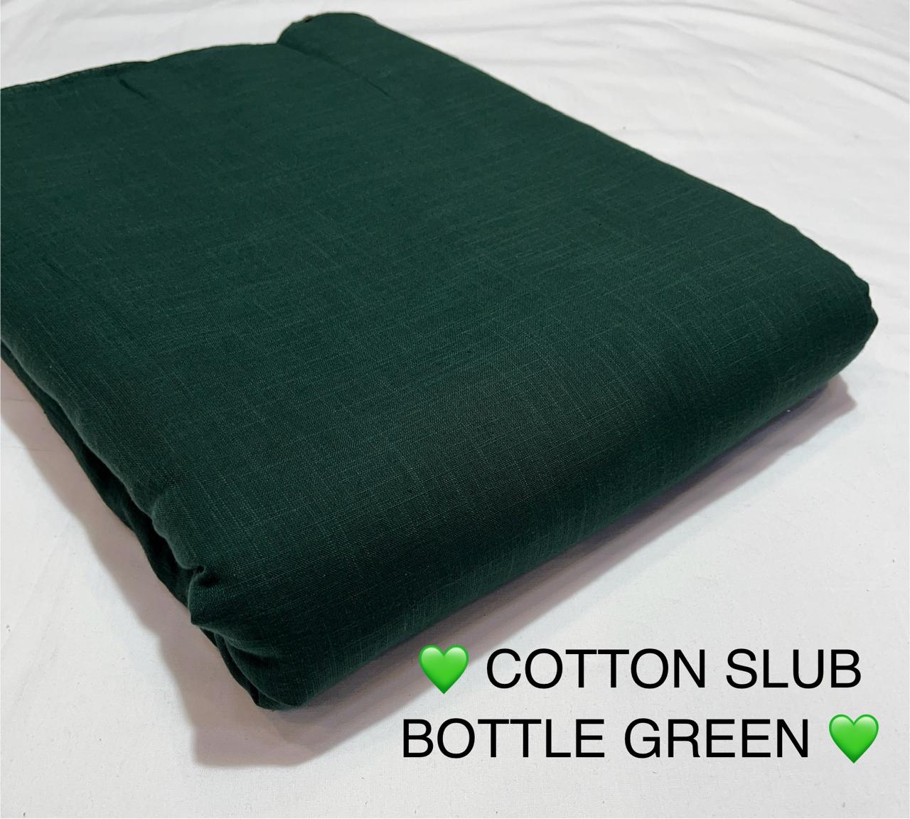 Pure Cotton Plain Slub