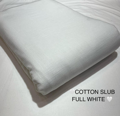 Pure Cotton Plain Slub