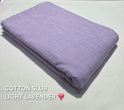 Pure Cotton Plain Slub