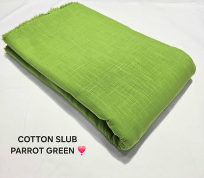 Pure Cotton Plain Slub