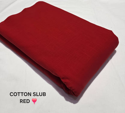 Pure Cotton Plain Slub