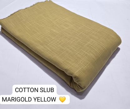 Pure Cotton Plain Slub