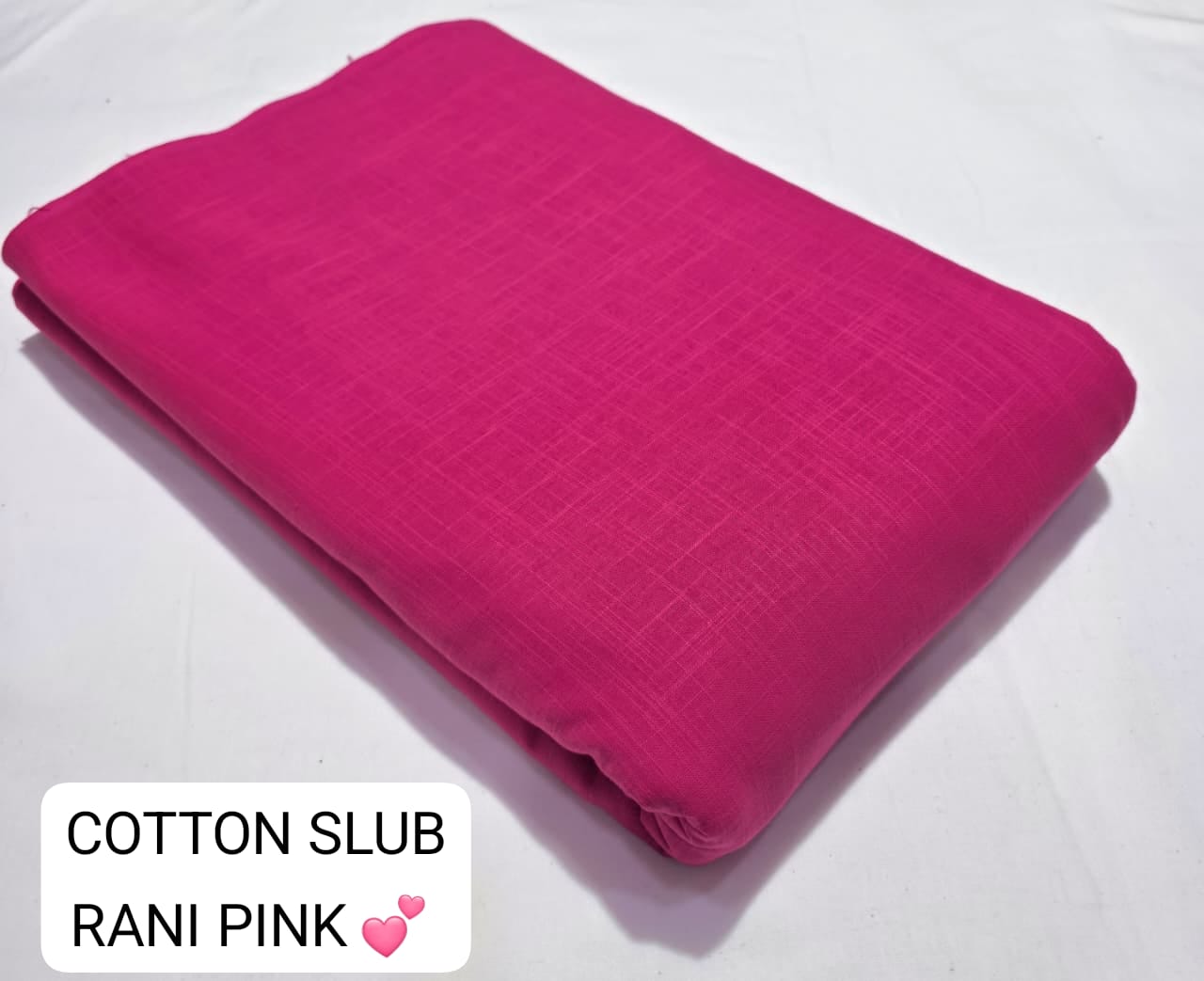 Pure Cotton Plain Slub