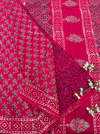 Wine Floral Small Butti Cotton Saree – Premium Lightweight Wholesale Saree for Retailers